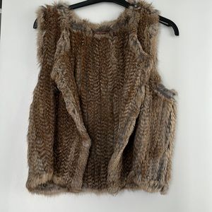 Rabbit fur vest